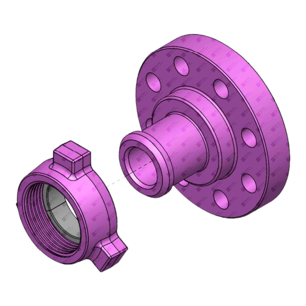 Flange Adapter, 4-1/16" 5M x 3" 1502 M, 5000 psi, Sour Service