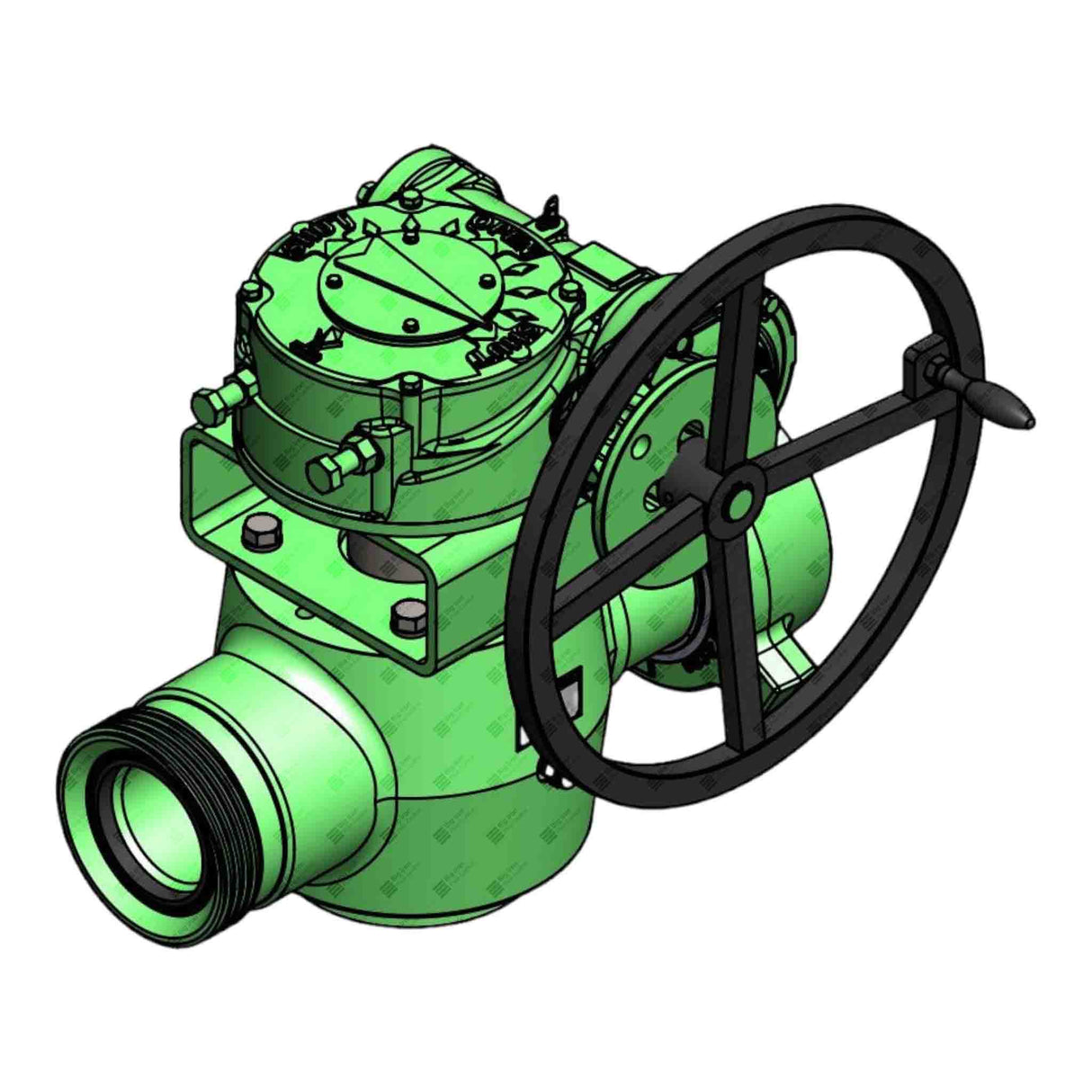 Plug Valve, Gear Op, TE, 4" 1502 MxF, 10000 psi, Sour Service