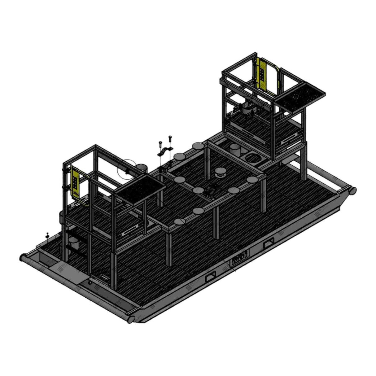 Dual Vertical Dual Barrier Debris Catcher Skid For MANDC0419, MANDC0420, MANDDC0449, MANDDC0450