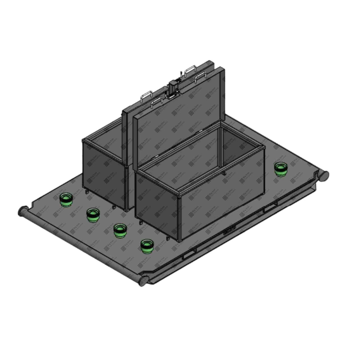 Skid For Dual Tool Box AND Fittings